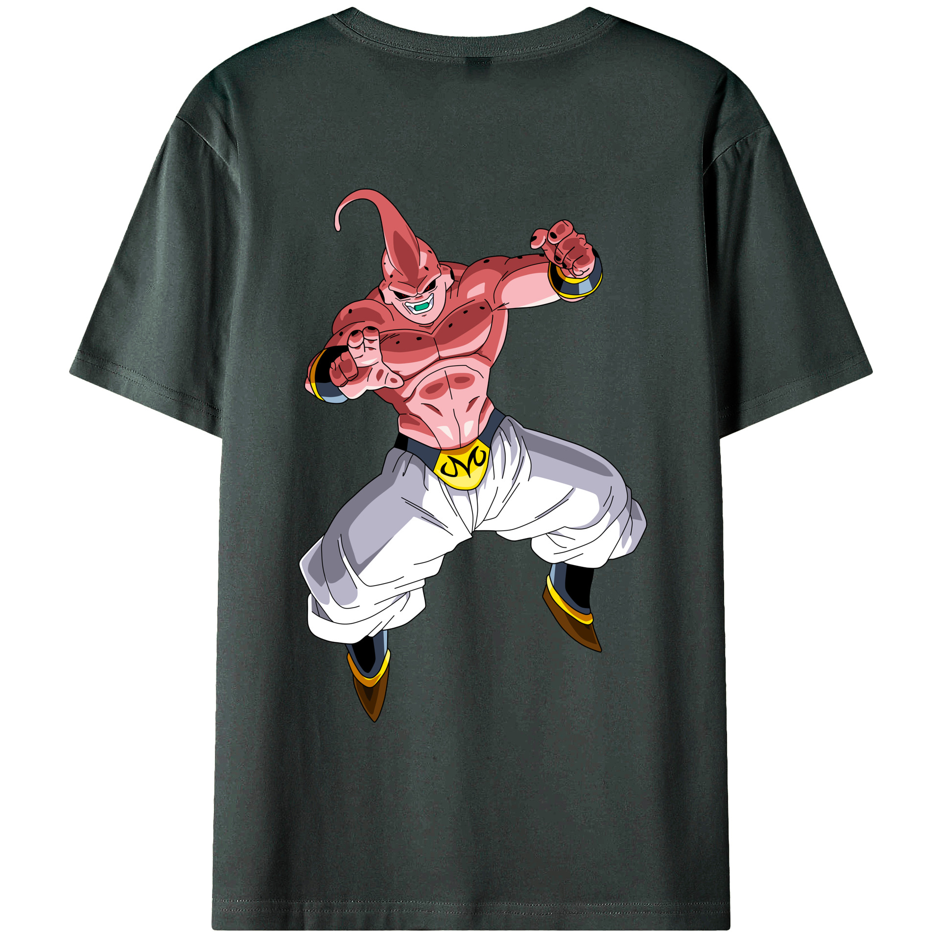 （画像用） ドラゴンボール 魔人ブウ DRAGON BALL Majin Buu 綿100％ メンズ半袖Tシャツ（バックプリント） 通気性